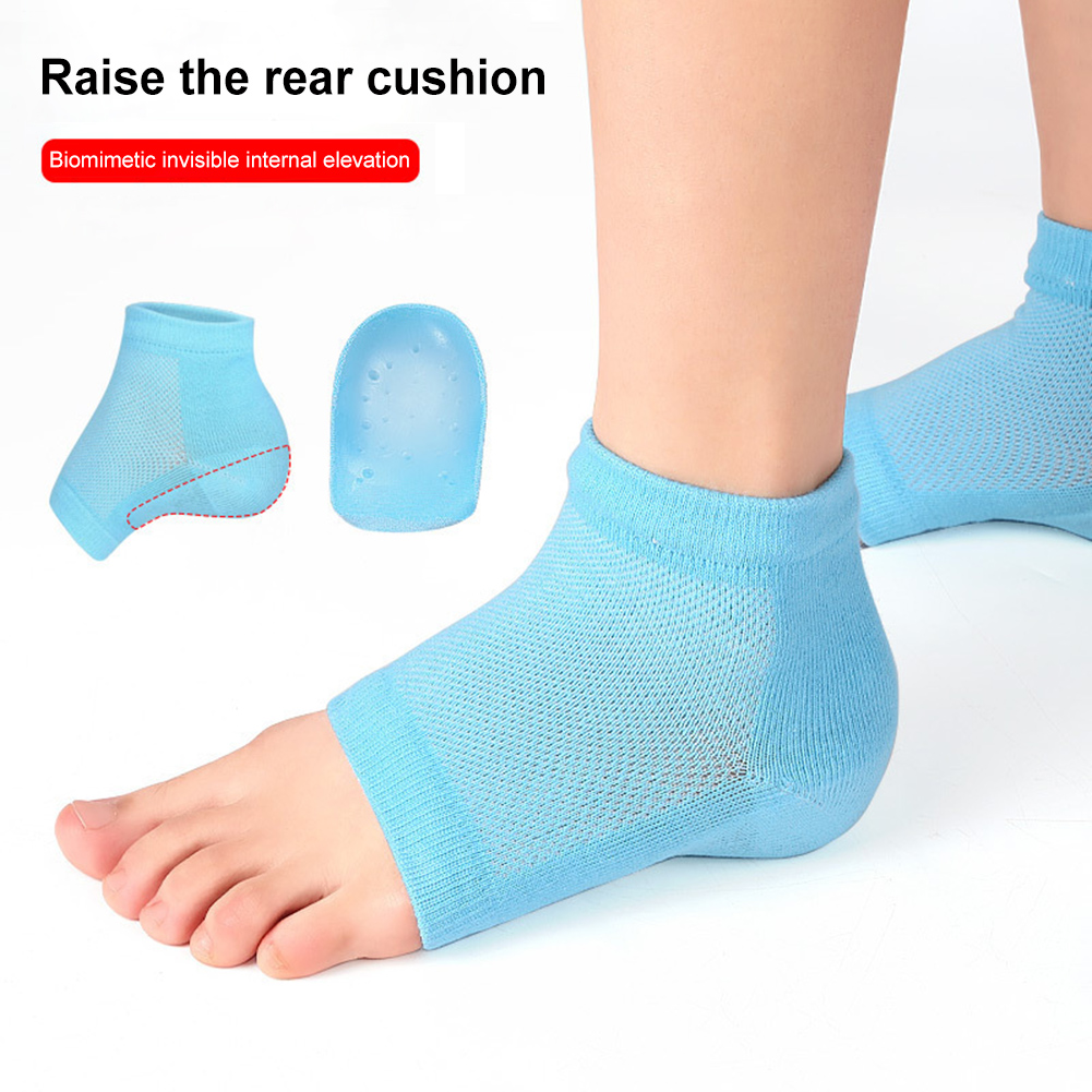 Thickened Height Max Socks 2/3.5cm Half Invisible Height Increase Insole Men Women Anti-slip Sports Invisible Heel Shoe Lift Pad. 