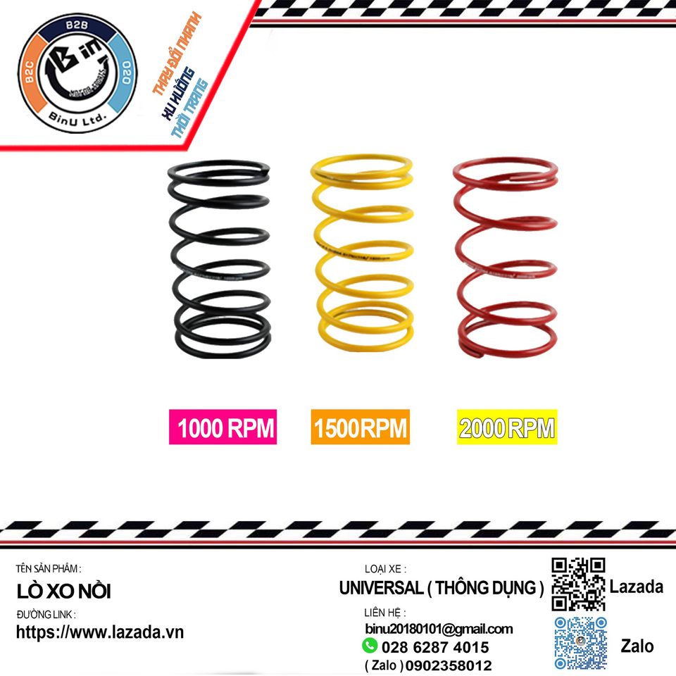 Lò xo trụ wf xe tay ga pcx / vario / shvn 1500 - 1800 rpm