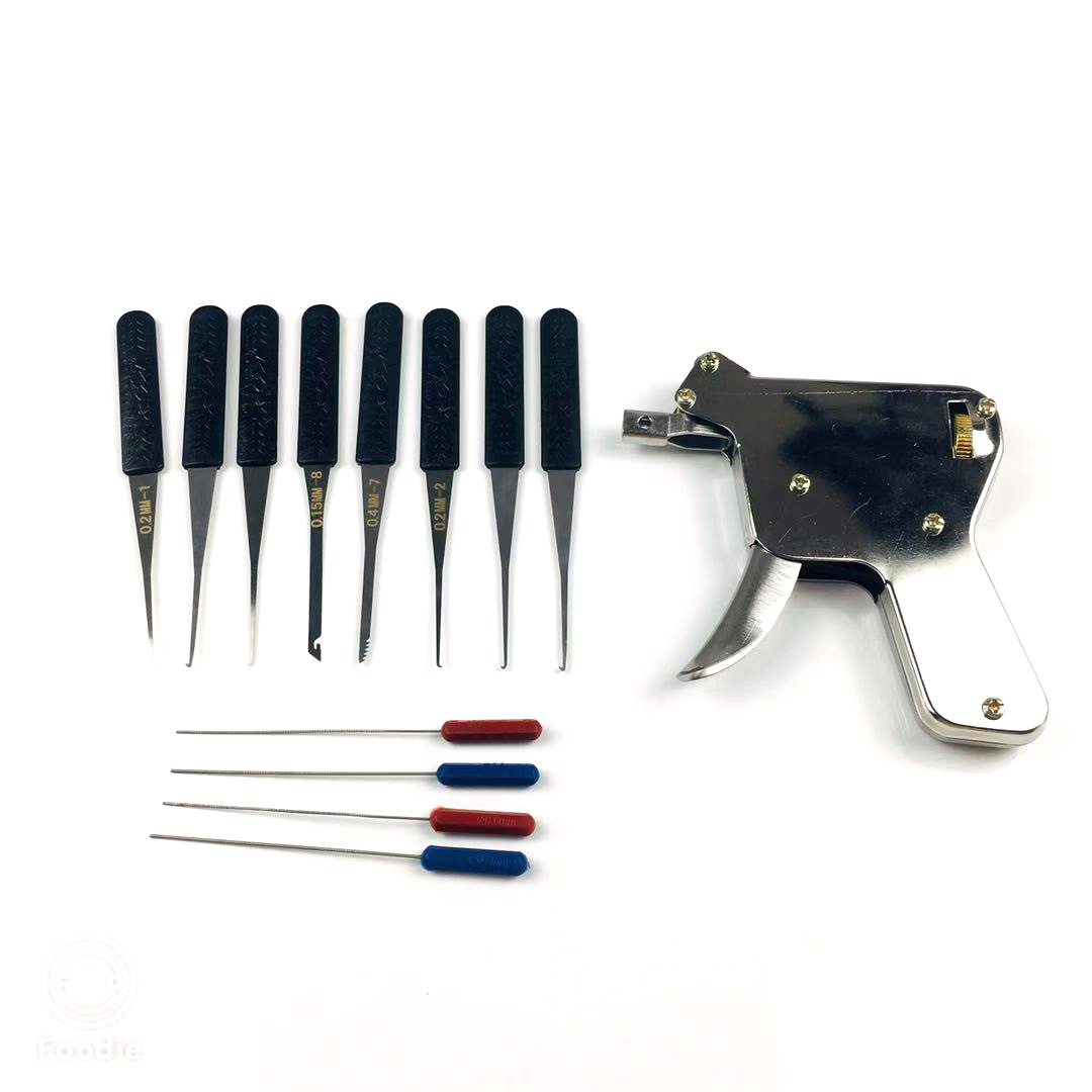 【TopazTrove】Locksmith Tools Lock with Transparent Practice Locks Broken Key Extractor Pick Tool Great Lock Pick Practice Set. 