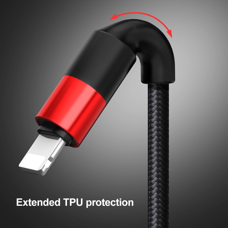 Cáp sạc Hoco X26 3 đầu iPhone - Micro - Type C dây dù chống đứt