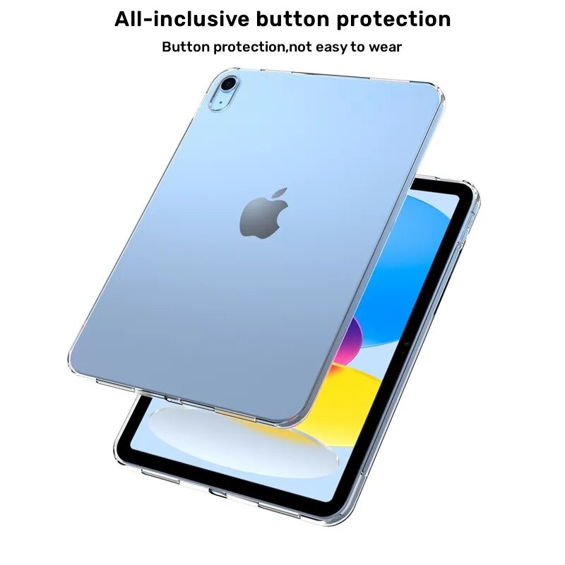 ZVTAIN Case for IPad 10th Generation 9th Casing Transparent Protective Case for IPad Air 5/4 Soft Silicone Cover for Pro 11 2022 2021 Mini 6 3 2 1 Back Cover IPad 7 8 Clear Shell