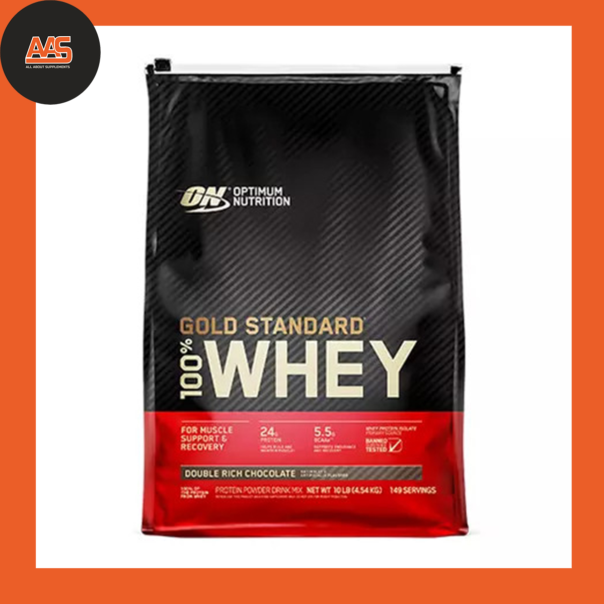 WHEY PROTEIN - OPTIMUM NUTRITION - GOLD STANDARD 100% WHEY - 10lbs