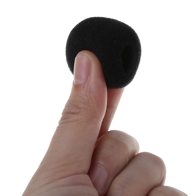 5PCS Black Microphone Headset Foam Sponge Windscreen Mic Cover