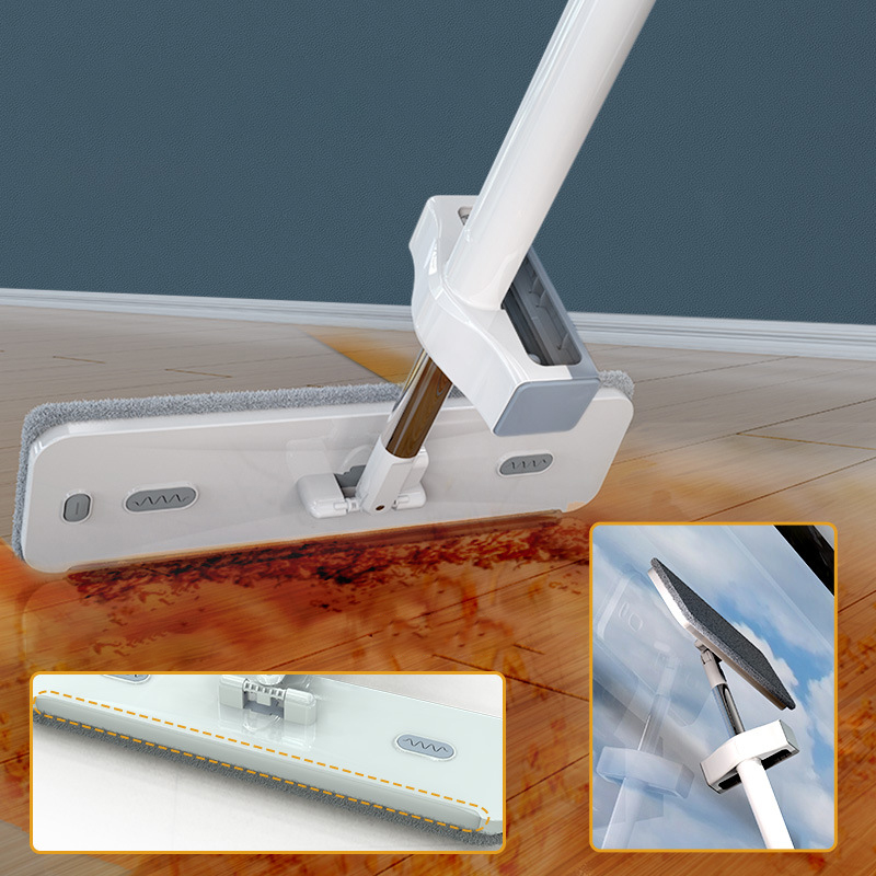 chổi quét nhà Lau rảnh tay hộ gia đình mở rộng lau phẳng thấm dày lau cây lau nhà cây lau nhà đa năng chổi lau nhà