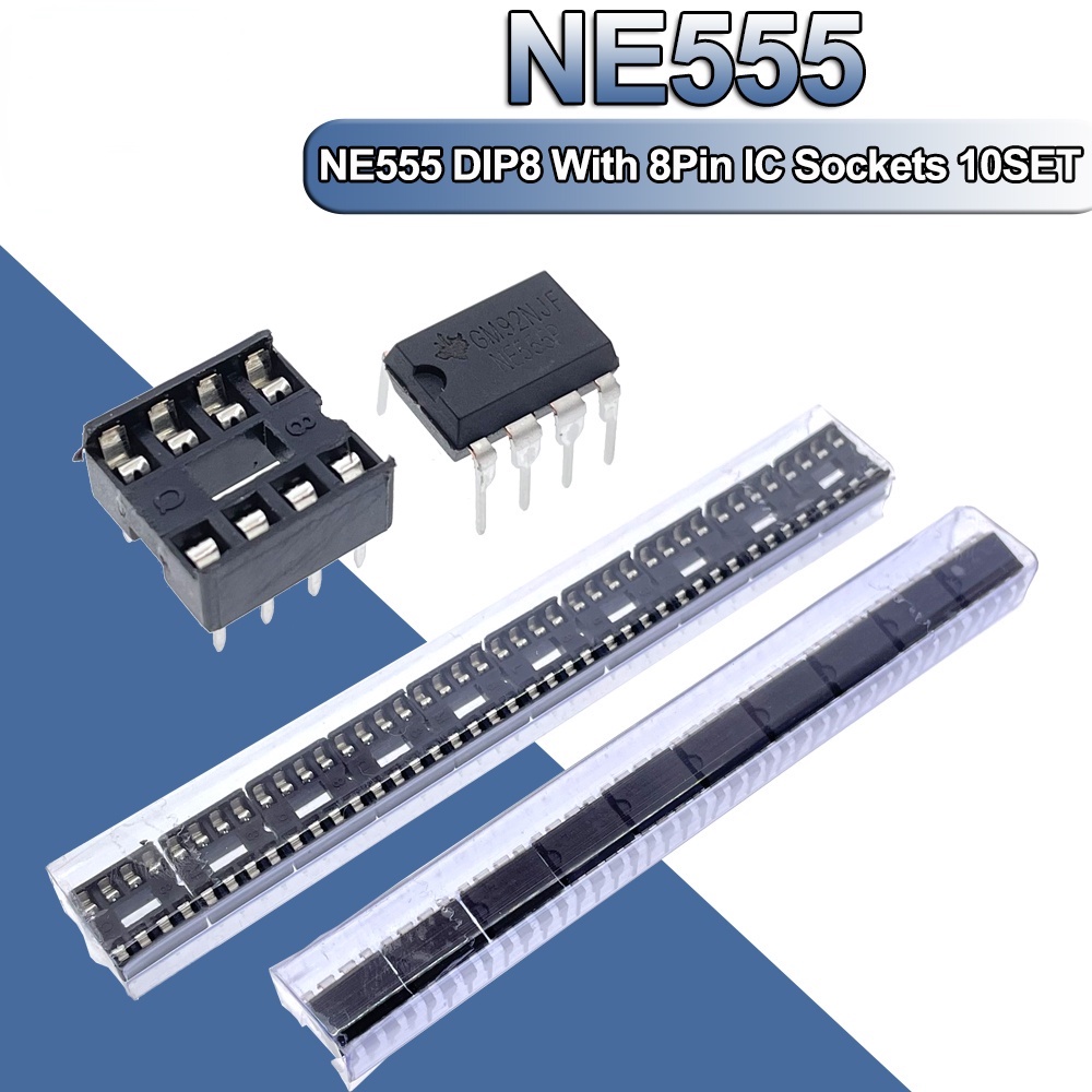 20pcs ne555 ne555p ic 555 timer programming oscillator chip dip-8