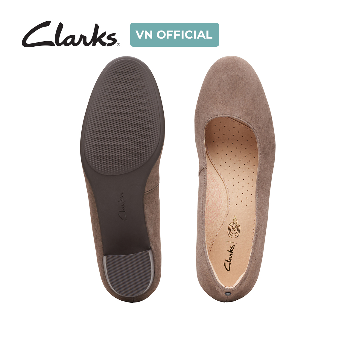 Giày Cao Gót 4.5cm Da Nữ Clarks - Linnae Pump