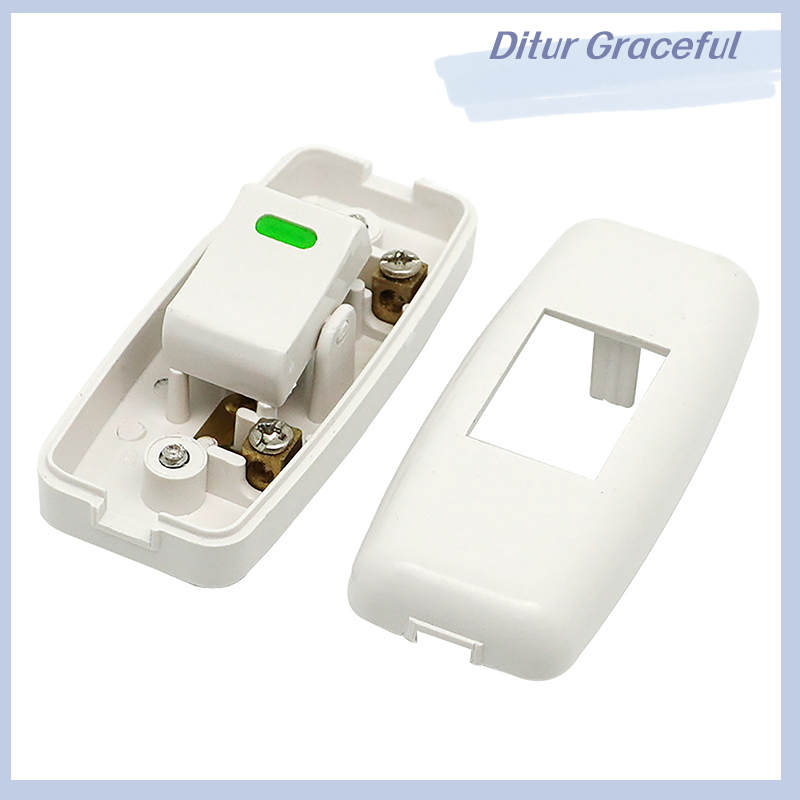 Ditur 1Pc Light Switch For Home Classic White Inline ON OFF Table Bedside Lamp Desk Light Cord Cable Switches Electrical Accessories