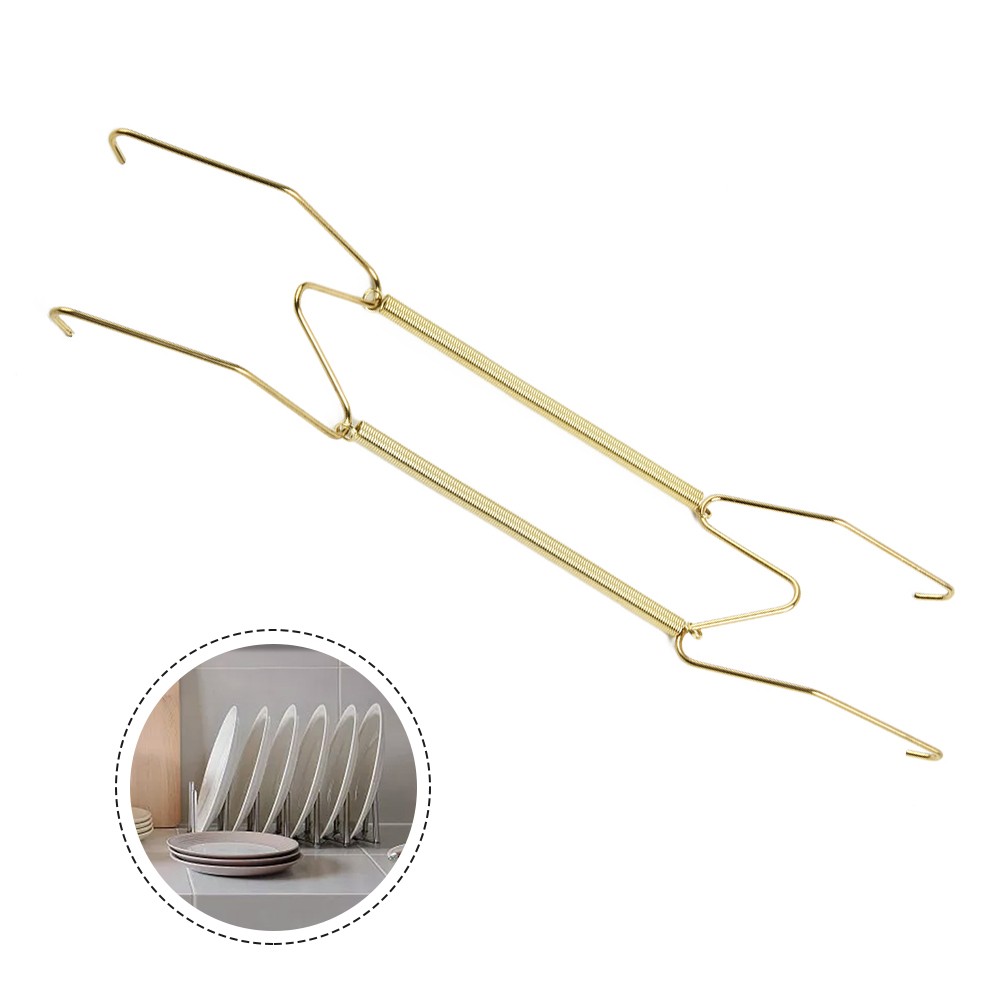 Plate Hanger W-Shaped Plate Invisible Spring Hanging Plate Hook Spring Holder