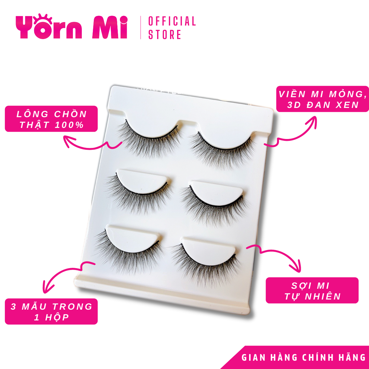 LÔNG MI GIẢ 3D-01 SỢI MẢNH