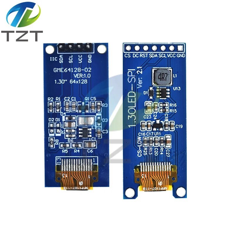 【Worth-Buy】 1.3 Inch Oled Display 64128 Lcd Module Sh1107 Lcd 1.3  oled Vertical Screen Module For Arduino