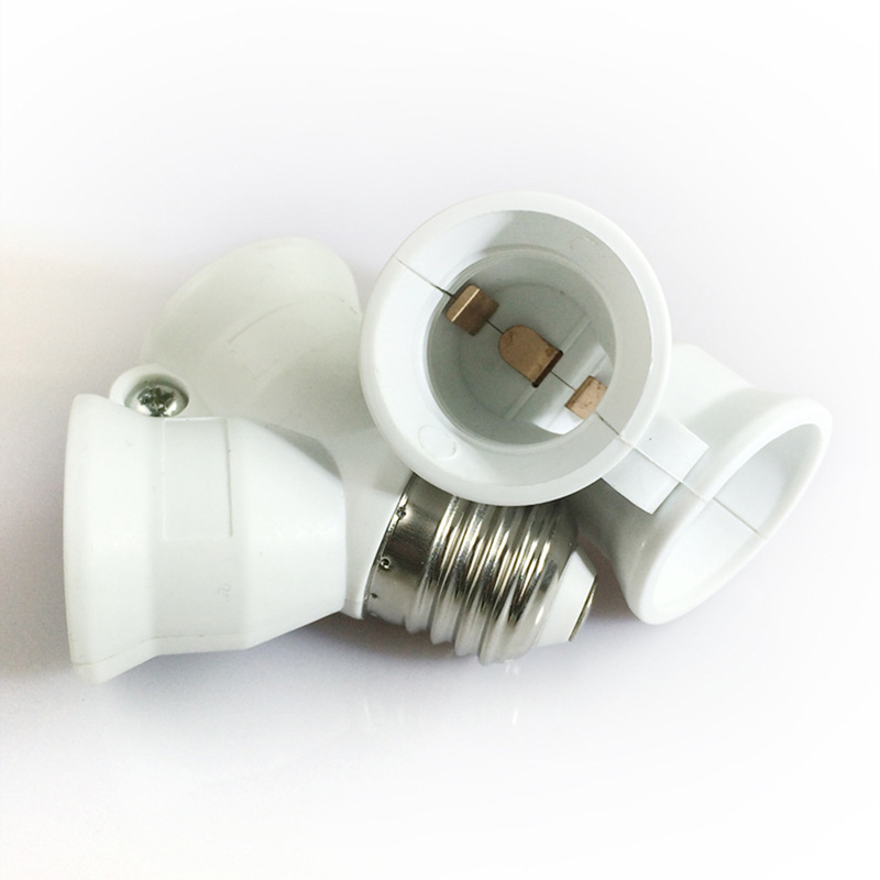 Screw E27 LED Base Light Lamp Bulb Socket E27 to 2-E27 Splitter Adapter lamp holder E27 socket bulb holder