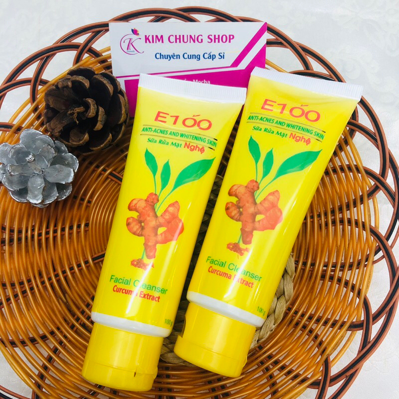 Sữa rửa mặt E100 Bò, nghệ 80ml (Nha đam)