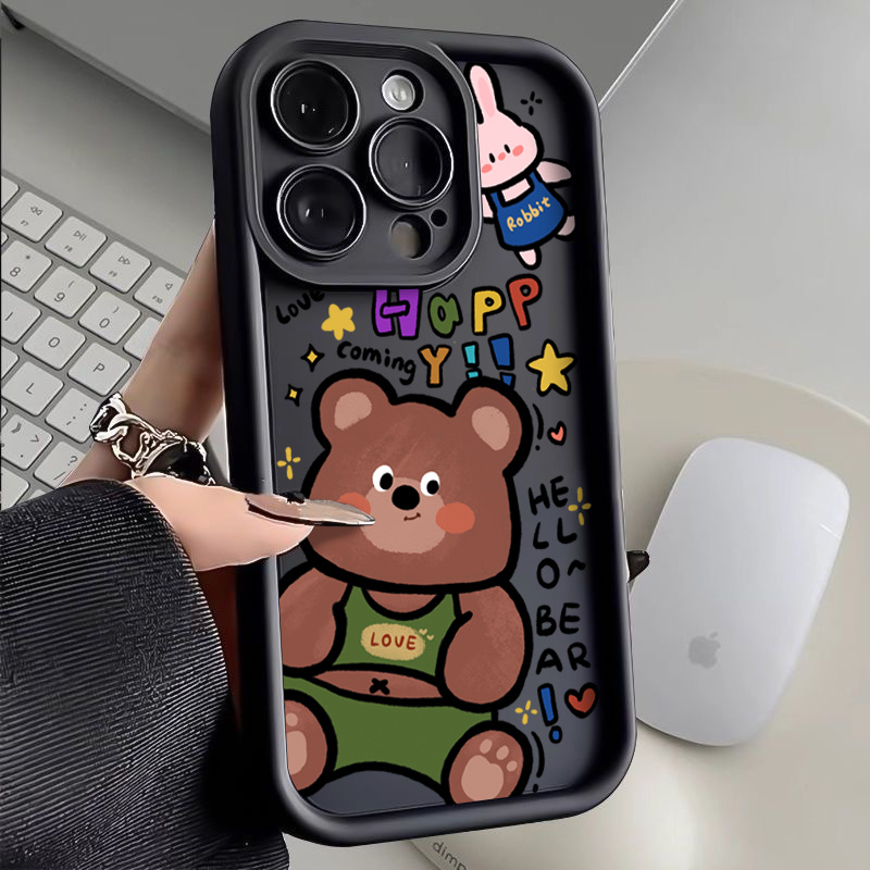 Đối với iphone 11 12 pro Max x xr xs Max 7 cộng với 8 cộng với 13 pro Max 14 15 pro trường hợp điện thoại Funny Brown Cub
