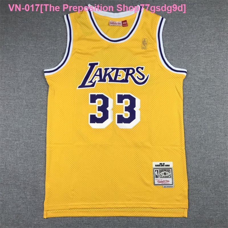 ✴ The Preposition Shop77gsdg9d The lakers 33 kareem abdul jabbar 1996-97 season retro fans version