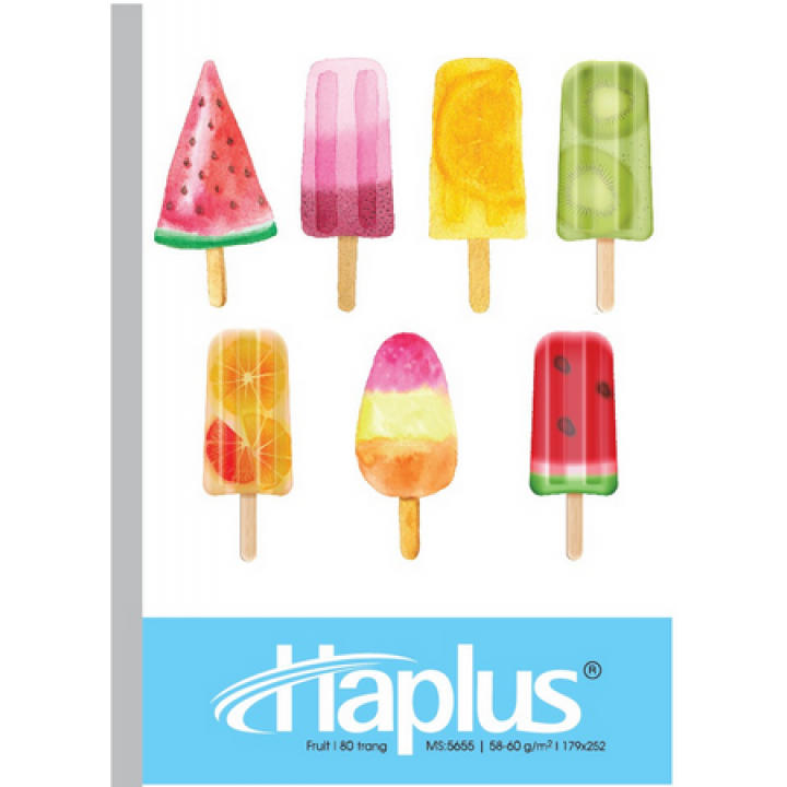 HẢI TIẾN Vở kẻ ngang Haplus - Fruit (80, 120, 200 trang)