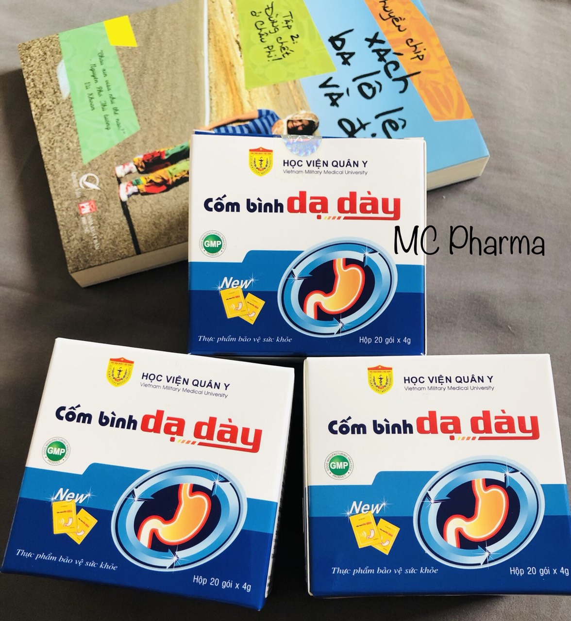 {Chính Hãng} Combo 10 hộp Cốm bình dạ dày Học viện quân y {Hỗ trợ làm giảm triệu chứng đau dạ dày, ợ chua}