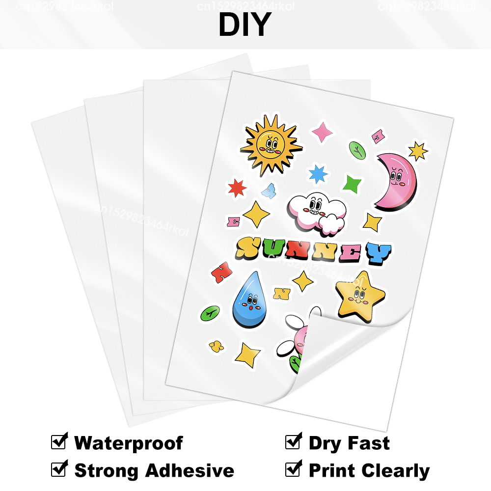 10%20Sheets%20Self%20Adhesive%20Vinyl%20Sticker%20Paper%20A4%20Size%20Transaprent%20Matte%20Glossy%20Holographic%20Paper%20Sticker%20For%20Inkjet%20Printer%20-%20Image%206