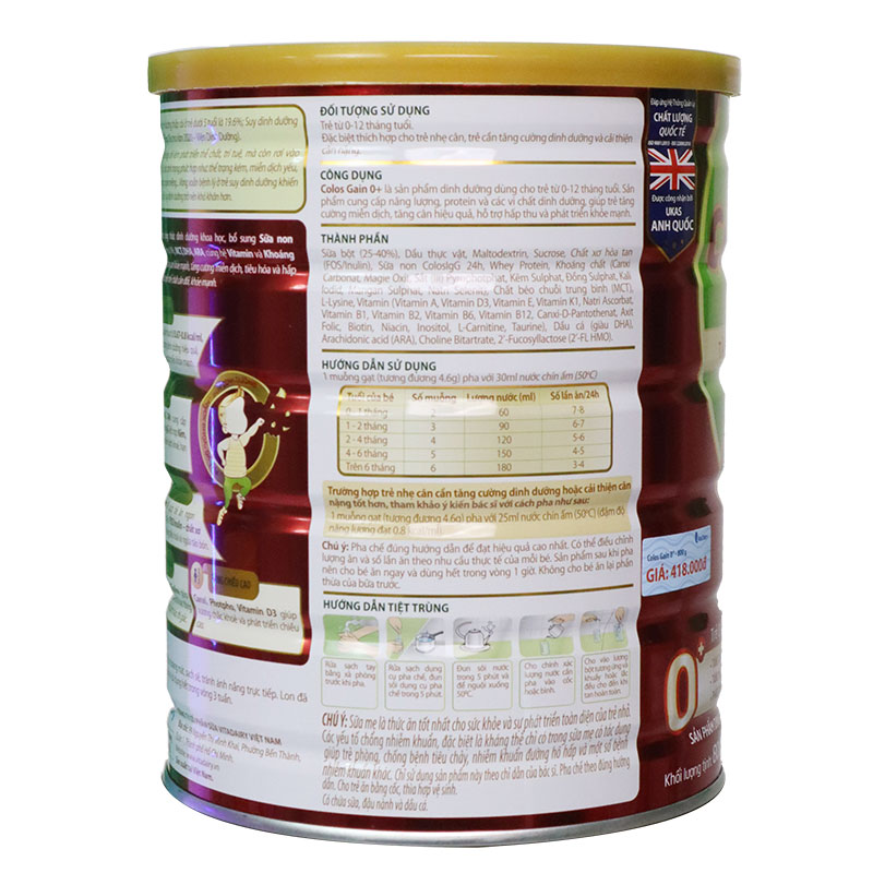 Colosgain Gold 0+ Lon 800g