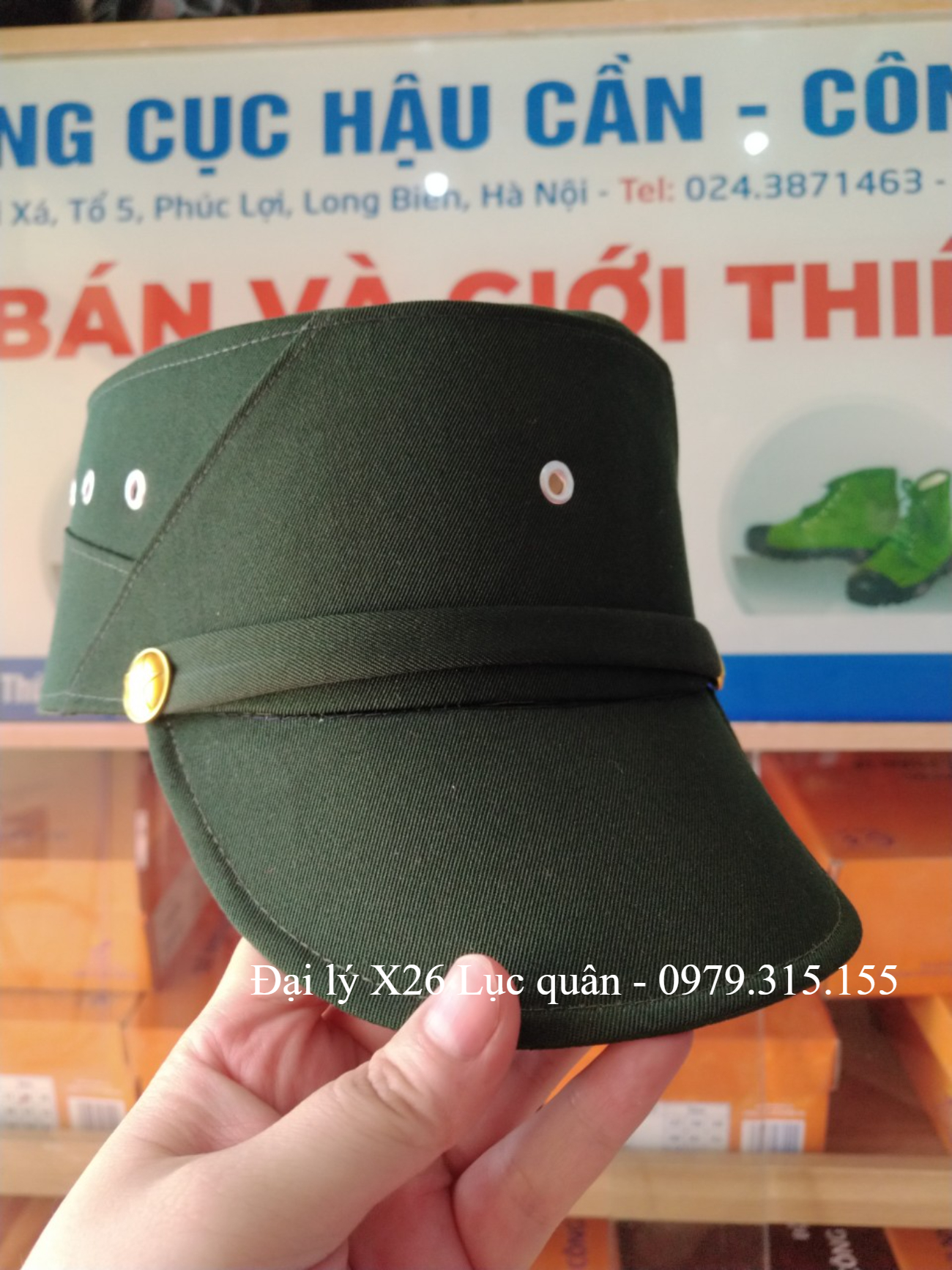 Mũ mềm  cựu chiến binh màu xanh