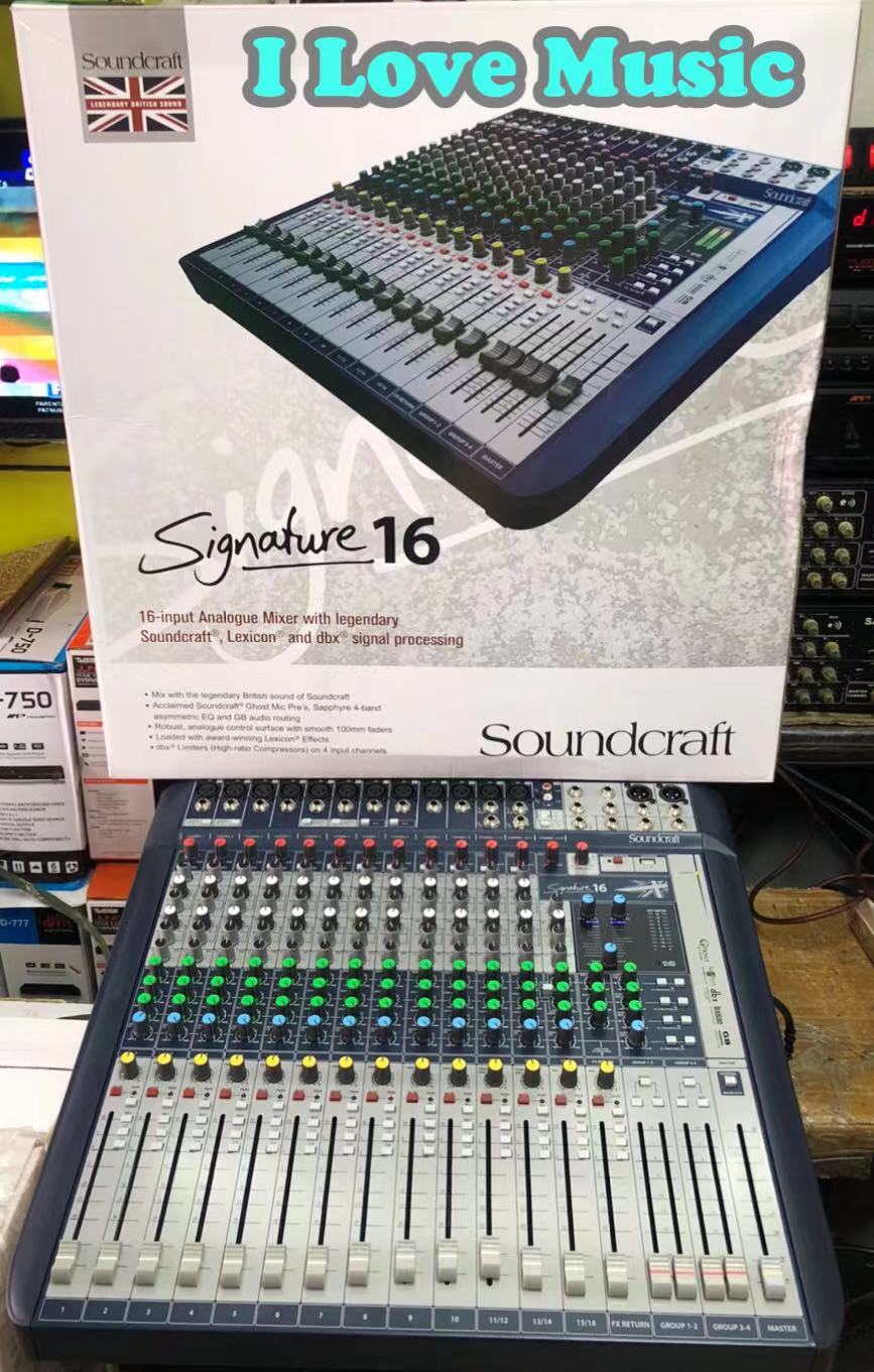 Soundcraft 16 channel mixer with 16 input compact analogue mixer with