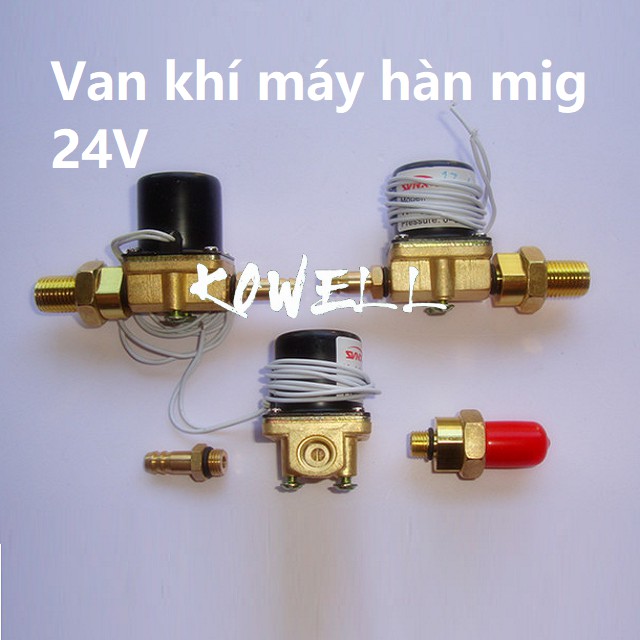 Van khí máy hàn tig , mig ,plasma , 24V , 220V