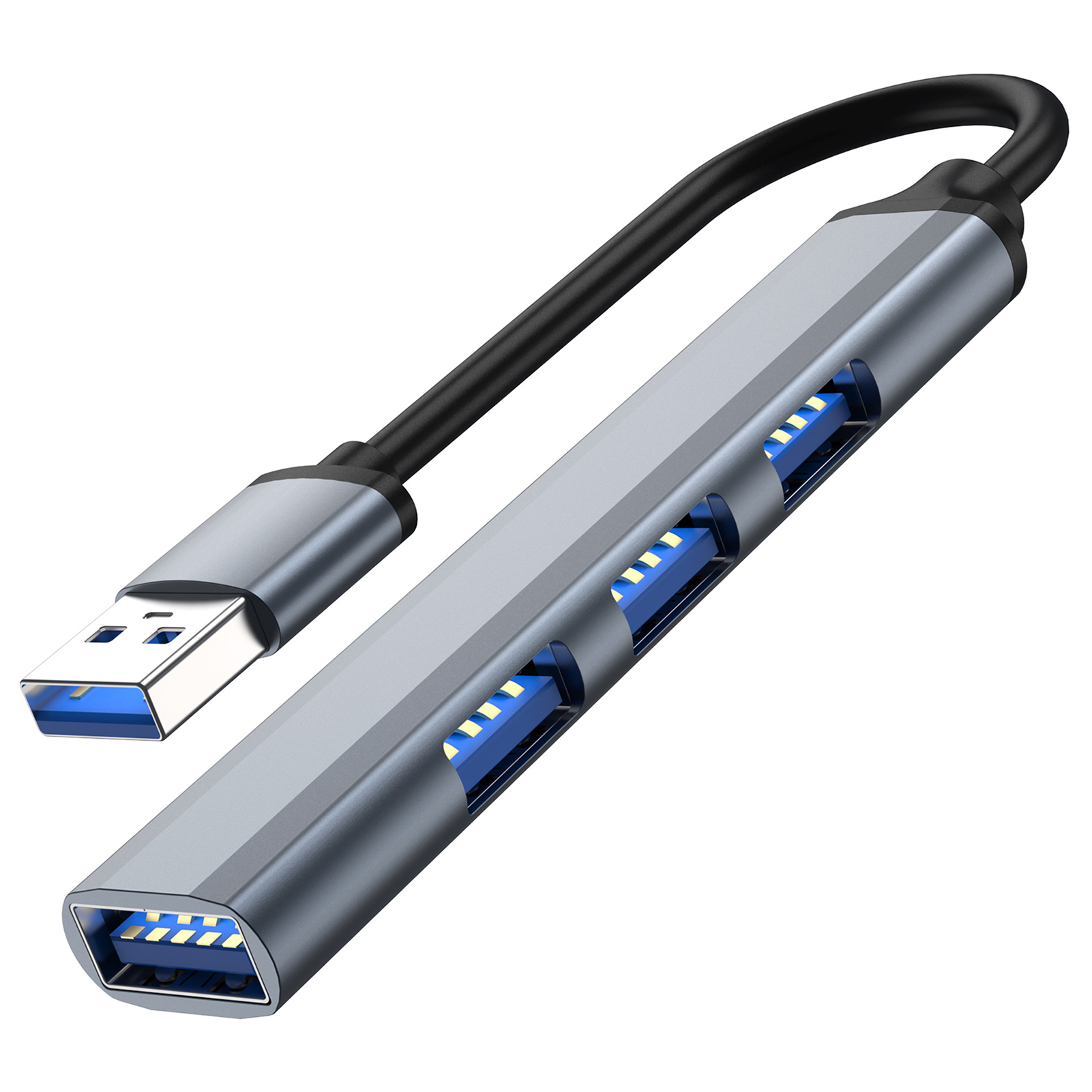 Trạm nối 4 cổng di động tốc độ cao USB 2.0/3.0 5gbps Bộ chia cổng USB Expander cho máy tính