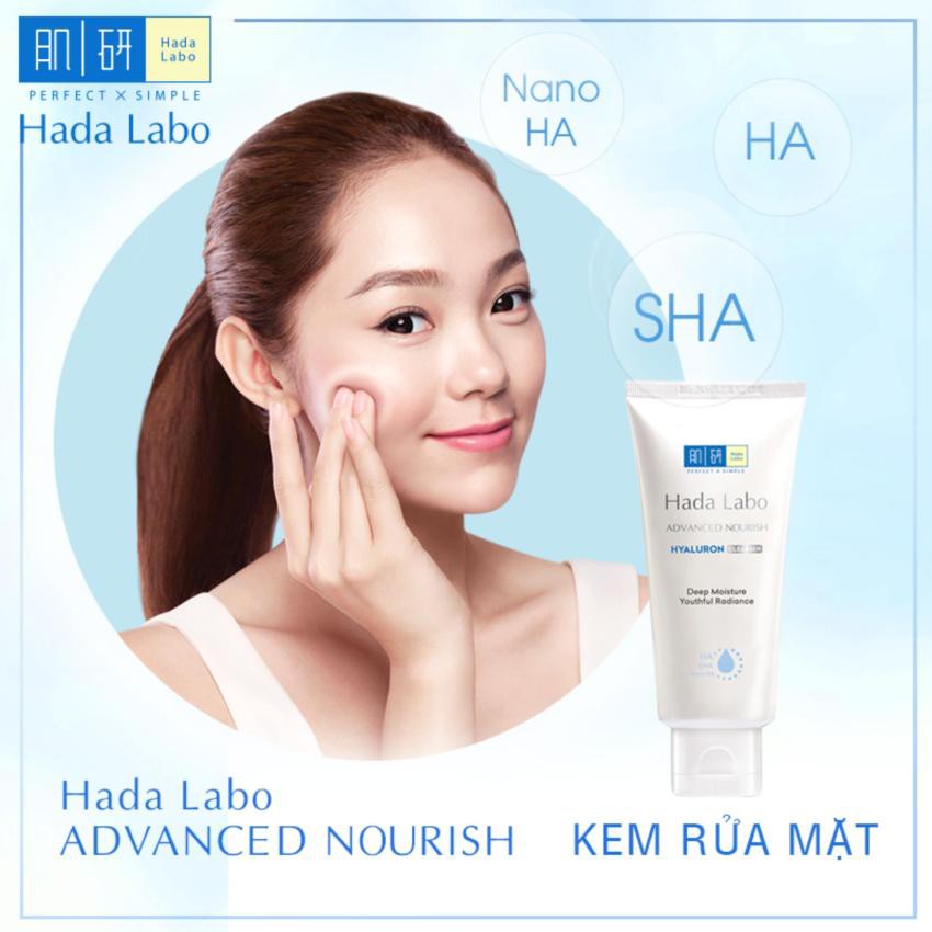 Combo 5 sữa rửa mặt dưỡng ẩm Hada labo Advanced Nourish ( x15g)
