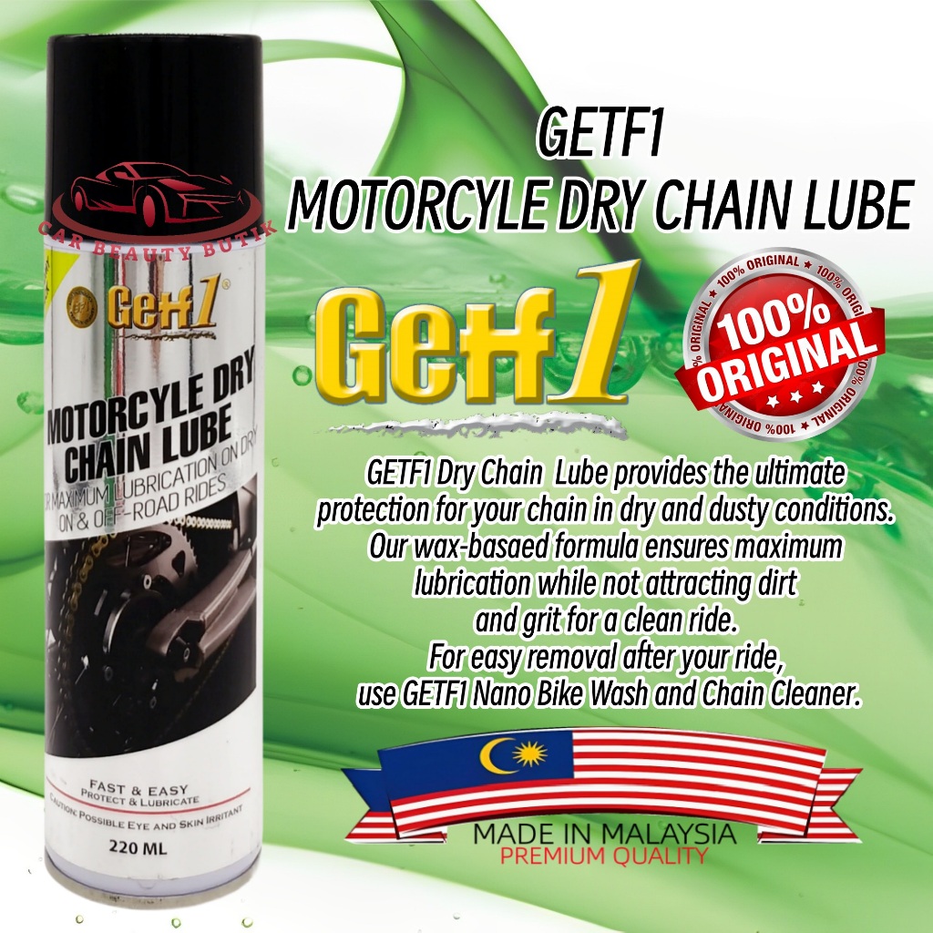 GETF Motorcycle Dry Chain Lube 220ml Lazada