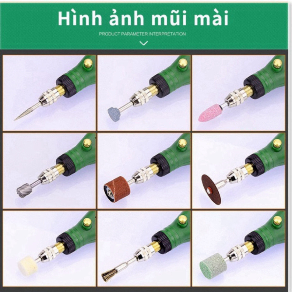 Máy mài mini, bút khắc, mài chà nhám đánh bóng