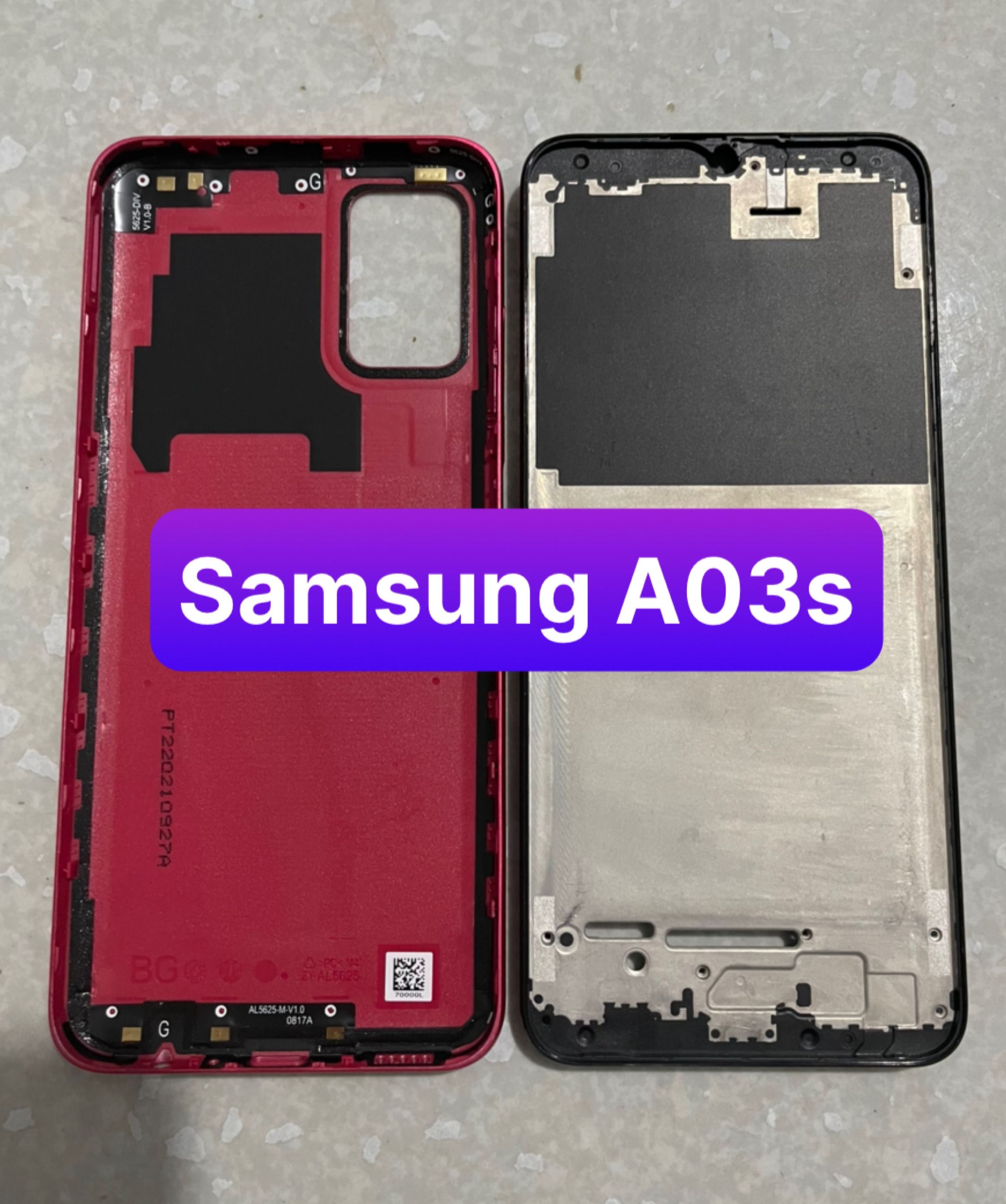 bộ xương vỏ zin samsung A03s (kèm khay sim)