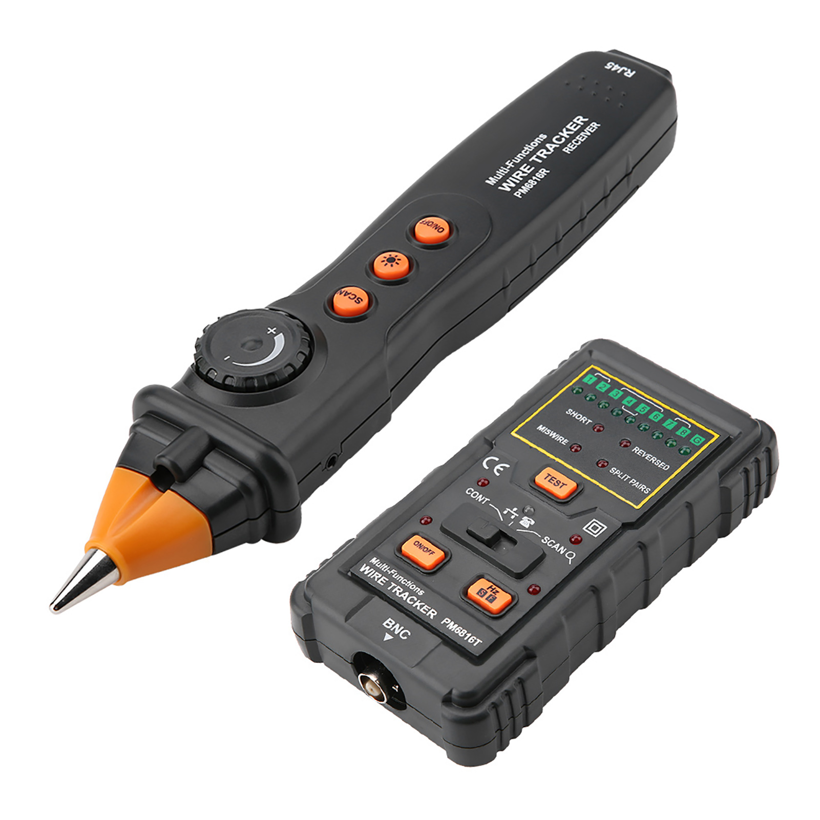 PEAKMETER PM6816 Network Cable Wire Tracker Receiver Emitter Line Finder RJ45 RJ11
