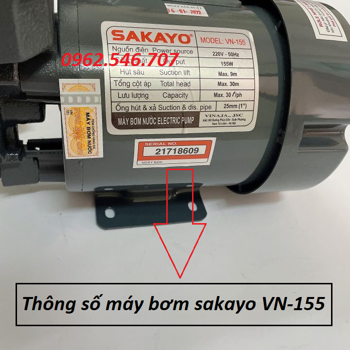 MÁY BƠM NƯỚC - MÁY BƠM - SAKAYO VN-155