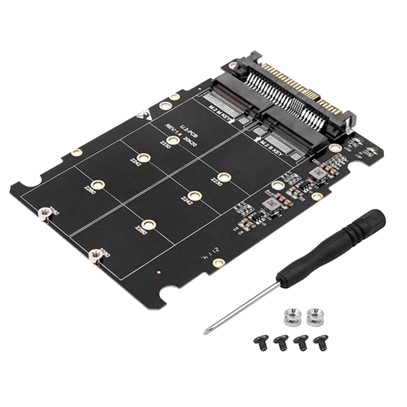 Portable SFF-8639 NVME U.2 to NGFF M.2 M Key & B Key SSD Adapter PCIE3.0