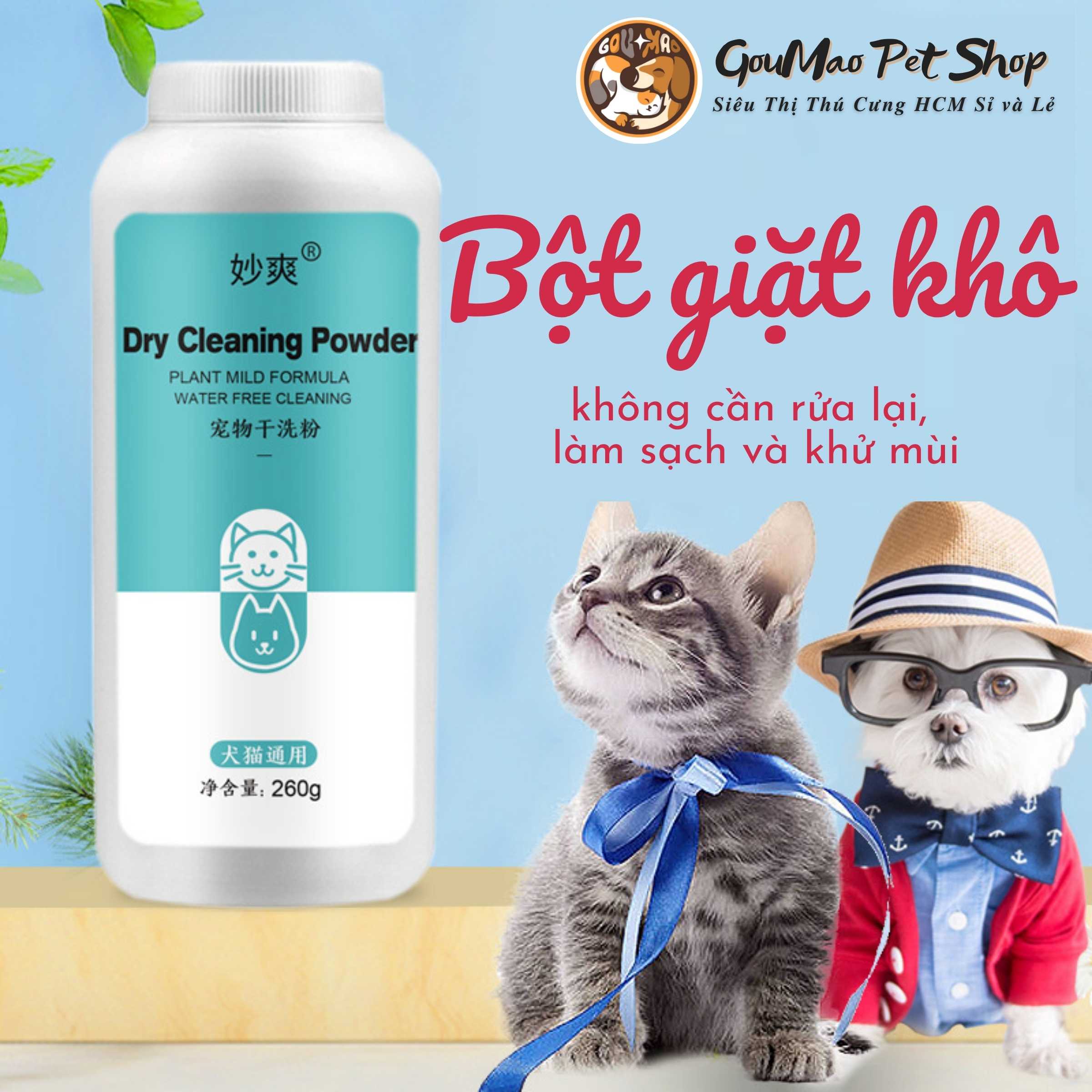 Phấn tắm khô cho chó mèo miaoshuang