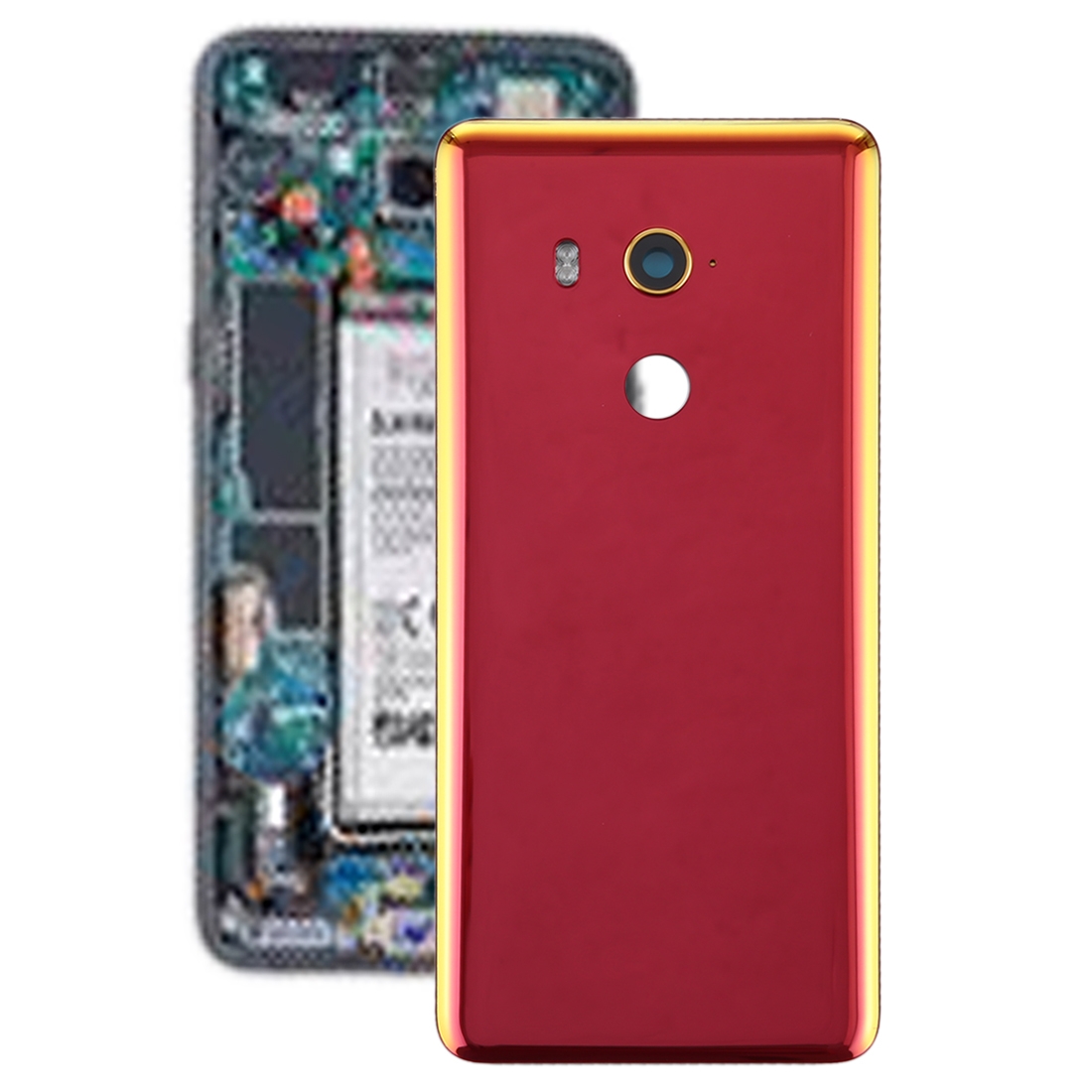 HTC U11 mắt (Đen) (zshs) Nắp lưng với ống kính máy ảnh