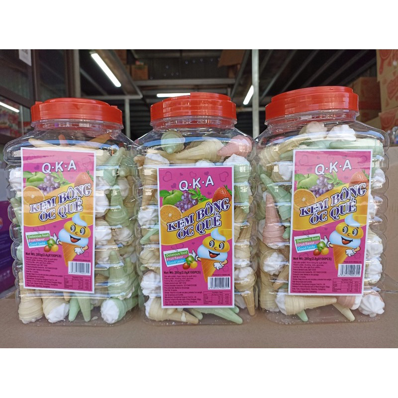 Sỉ lọ 100c kẹo dẻo bông ốc quế tuổi thơ
