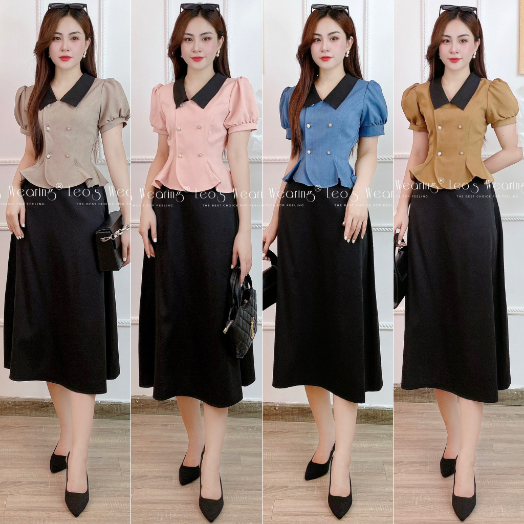 C396 LEOSWEARING set váy công sở