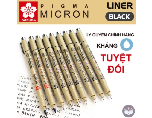 [Space Art Store] Bút Line Kĩ Thuật Kháng Nước  SAKURA PIGMA MICRON (0.03-BRUSH)