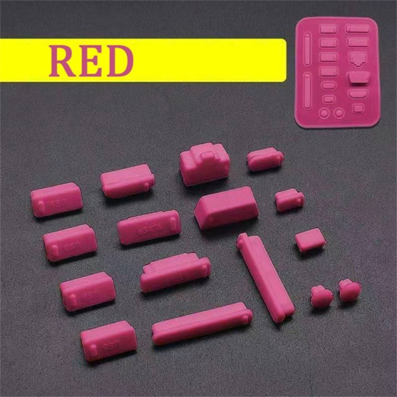 16pcs/set Universal Silicone Notebook Laptop Anti Dust Plug PC Plugs Cover Protective Stopper Dust Plug USB Computer Dustproof Plugs
