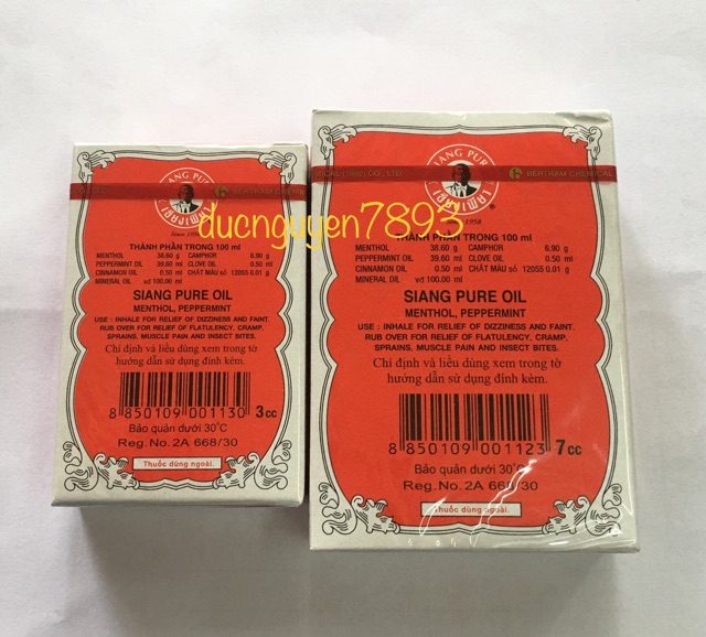 ( HCM ) DẦU GIÓ VÀNG THÁI LAN SIANG PURE