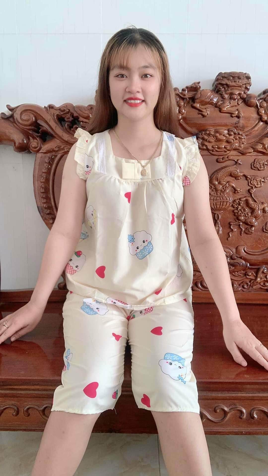 Đồ bộ lụa lửng mặc nhà