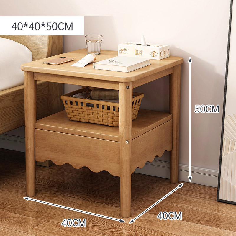 Shelf Pure solid wood bedside cupboard Household bedroom shelf modern shelf Bedside storage cabinet bedside cupboard simple Multifunctional table