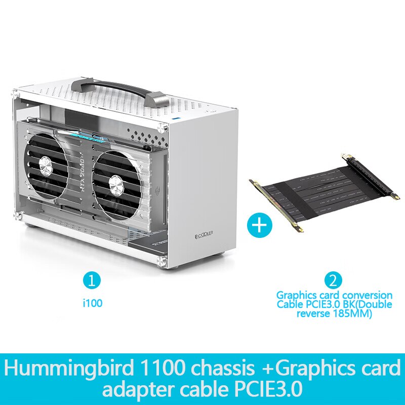 Pccooler I100 2I110 ITX MINI Small Case All Aluminum Suitcase Portable ...