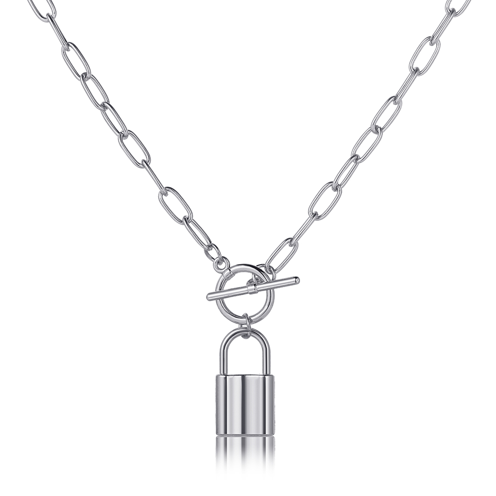 17MILE Fashion Metal Multilayer Necklace Moon Lock Love Angel Wings Pendant Necklace Korean Version Simple Clavicle Chain 2022 Jewelry Gift