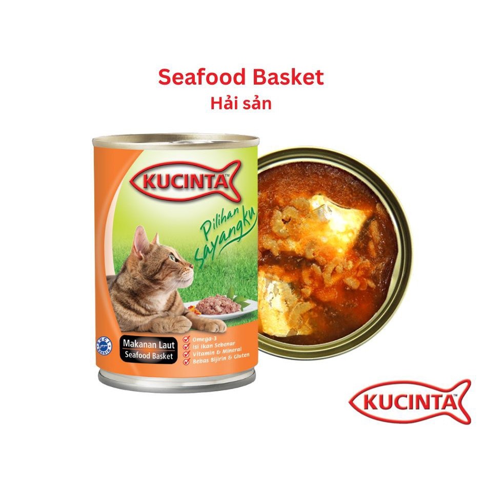 Pate cho mèo Kucinta, Pate cho mèo từ thịt thật lon 400g
