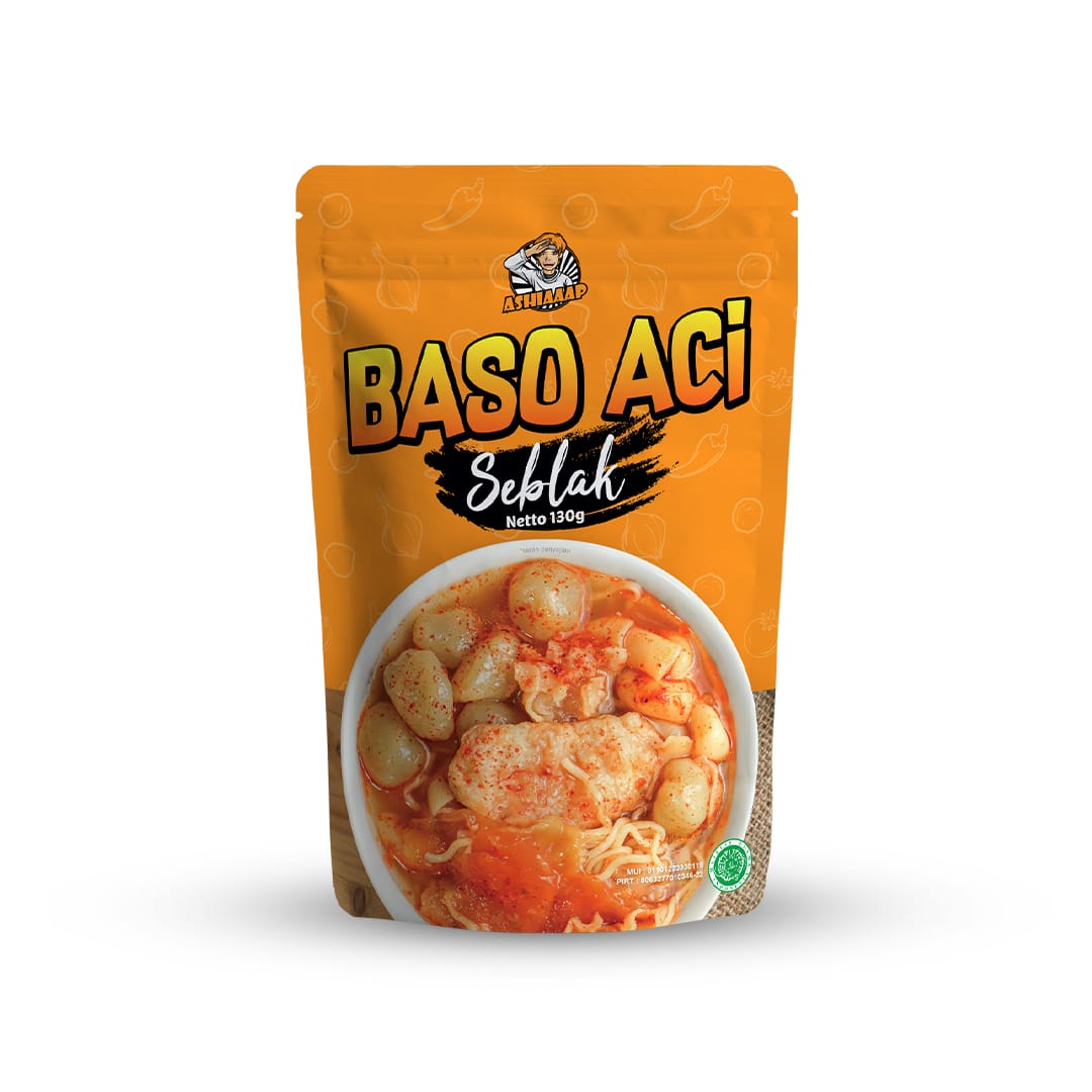 Ashiaaap Bakso Aci Seblak 130gr / Baso Aci Instan Pedas | Lazada