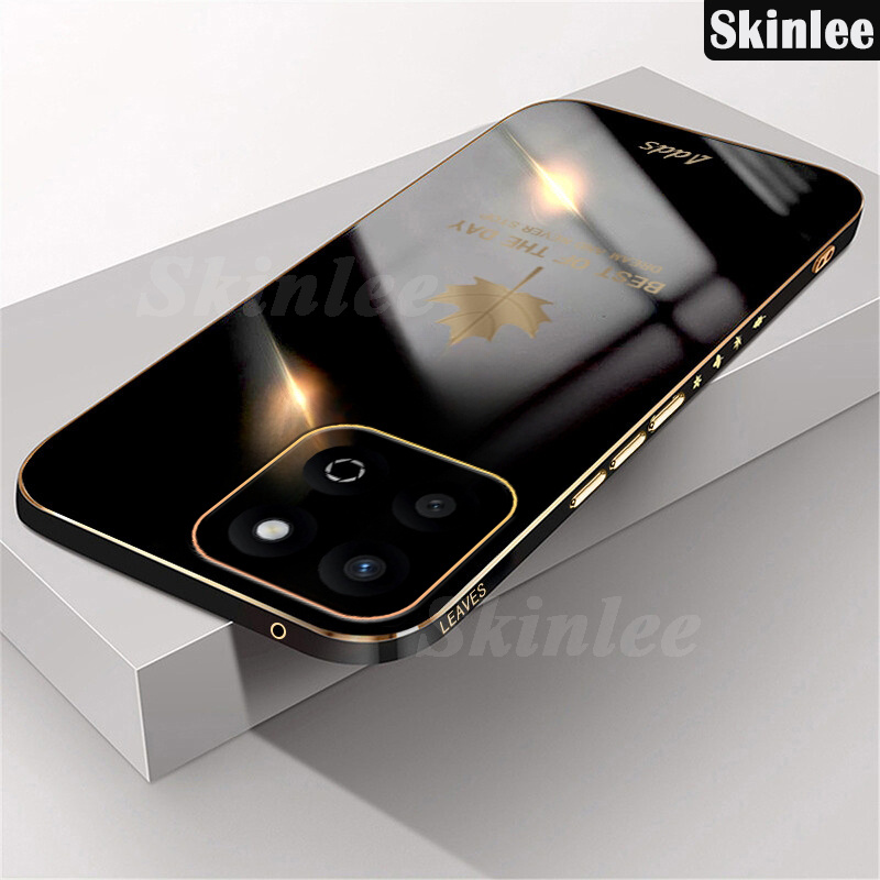 Phone case For Honor X7C Back cover Soft Shining Maple Leaves Design Cover For Honor X7C Cover cases. 