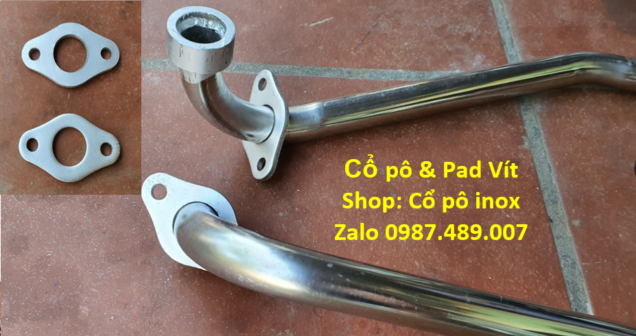 Cổ pô Wave  Alpha 110,  inox 304 chống han rỉ, dày 1.5mm. Bảo hành 10 năm