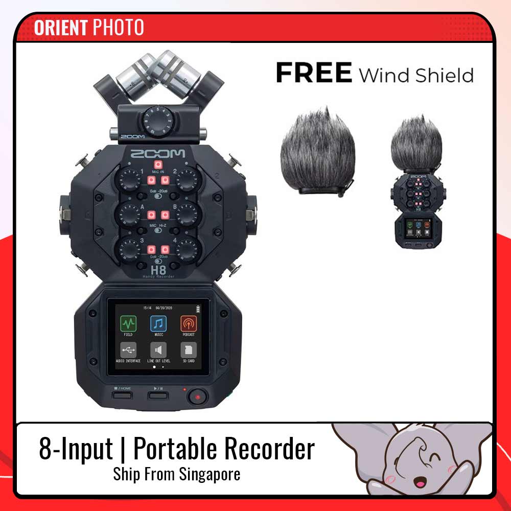 ZOOM H8 8Input / 12Track Portable Handy Recorder Orient Photo
