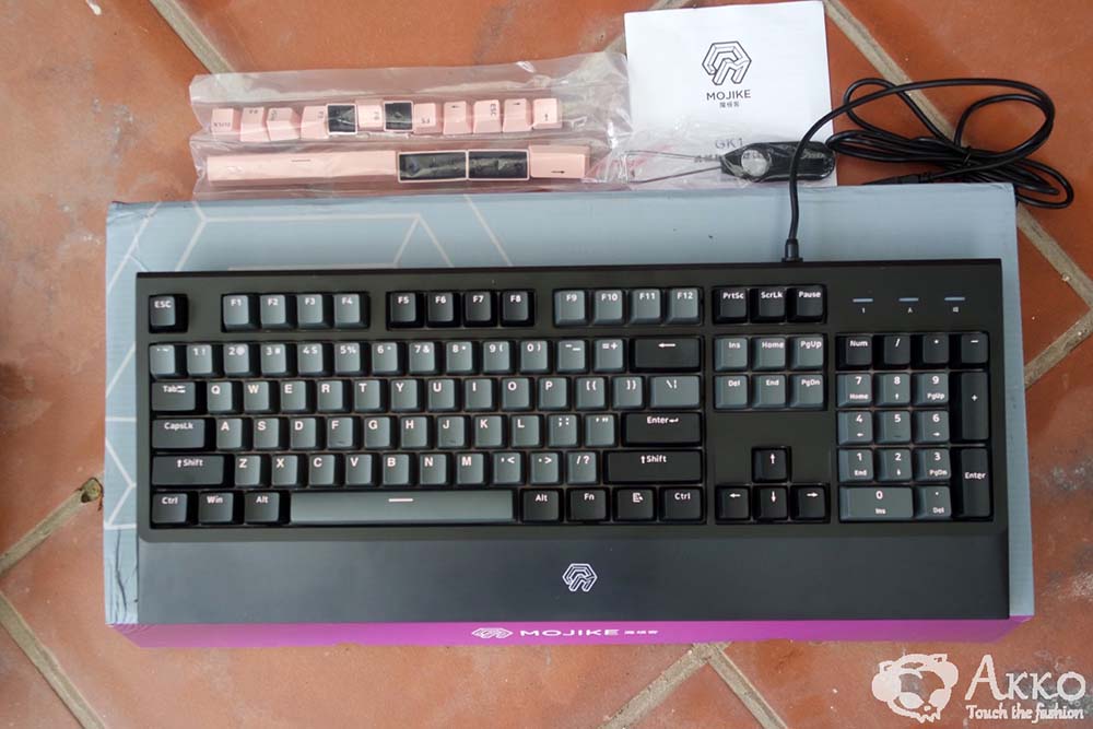 Bàn phím cơ Mojike GK1 (Black Red/Black Pink)